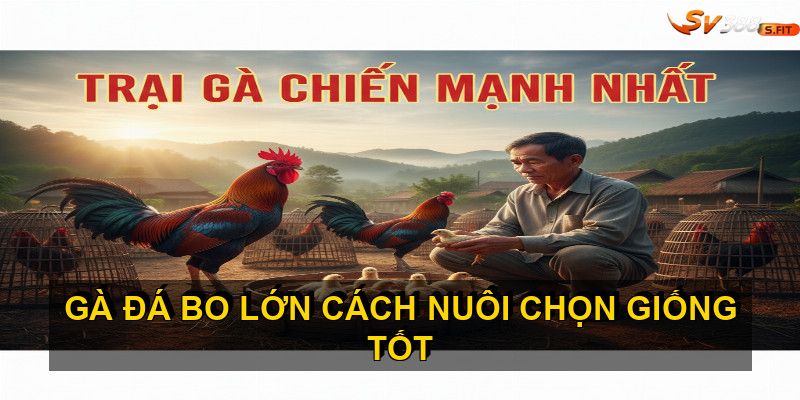 Chọn giống gà đá bo lớn chất lượng là bước đầu tiên